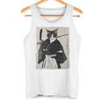 日本美術 猫 忍者 浮世絵 アニメ風 侍猫 長袖tシャツ タンクトップ