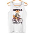 柴犬 いぬ イラスト 柴犬好き 犬好き 自転車 かわいい おもしろ レトロ Ride For Life's Joy 長袖tシャツ タンクトップ