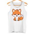 森のかわいい面白いキツネの子動物は小さなキツネが大好きです タンクトップ