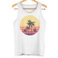 涼しい 夏休み メンズ レディース サンセット ビーチ ヤシの木 タンクトップ