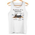 犬の解剖学ドーベルマン犬 長袖tシャツ タンクトップ
