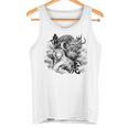 竜虎 墨絵 バックプリント タンクトップ