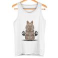筋トレ ジム やる気がないなら家に帰れ ネザーランドドワーフ ウサギ ベージュ タンクトップ