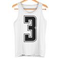 背番号 3 チーム短大スポーツ背番号付きユニフォーム タンクトップ
