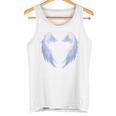 背面に美しい白い天使の羽のデザイン タンクトップ