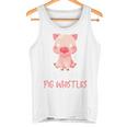 バックプリント 豚の口笛を信じる タンクトップ