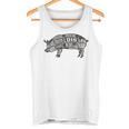 豚肉の部位 面白いtシャツ 豚 ブタ Bbq メンズ おもしろ 面白い 服 オリジナル グッズ ネタ バーベキュー ネタ タンクトップ