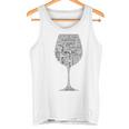 赤ワイングラス ワード アート オブ ワイン タイプ ブラック テキスト タンクトップ