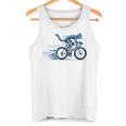 趣味のサイクリストのためのおしゃれな面白いロードバイク猫。 タンクトップ