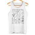 釣り ロッド タックル リール ルアー フィッシャーマン ヴィンテージ 特許 プリント タンクトップ