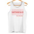 面白いvaffanculoデザイン イタリア語で素敵な一日を。 タンクトップ
