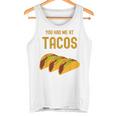 面白いタコス You Had Me At Tacos かわいい 愛らしいタコス フード タンクトップ