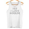 面白いホラー愛好家のための面白いテキストの引用 Yes I Love Horror 長袖tシャツ タンクトップ