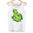 面白い邪悪なカエル サカラスティック 怒っているカエル かわいい 不機嫌な狂気 タンクトップ