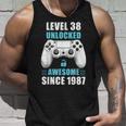 38歳の誕生日ビデオゲーマー レベル38 アンロック済み 1987年以来 タンクトップ 彼への贈り物