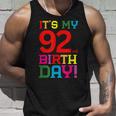 92歳 カラフル Happy Birthday Its My 92Th Birthday タンクトップ 彼への贈り物