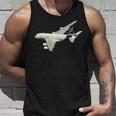 A380旅客機、航空会社、ジェット機、飛行機 タンクトップ 彼への贈り物