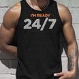 I Am Ready 247 おもしろミーム タンクトップ 彼への贈り物