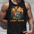 Australia G'day Mate And Aussie Animals Kangaroo Koala Emu タンクトップ 彼への贈り物