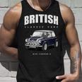 British Classic Car ダークブルー ミニスポーツカー タンクトップ 彼への贈り物