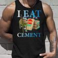 Cool I Eat セメント、建設猫、面白いユーモア、猫のミーム タンクトップ 彼への贈り物