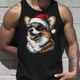 Corgi サンタハット 面白い かわいい 犬 ママ お父さん クリスマス 長袖tシャツ タンクトップ 彼への贈り物