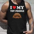 Cute I Love My Toy プードル 犬の飼い主 タンクトップ 彼への贈り物