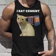 I Eat Cement Cursed Cat Weirdpecific Meme タンクトップ 彼への贈り物
