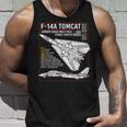 F-14 Tomcat Us American Carrier航空機 ブループリント タンクトップ 彼への贈り物