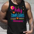 Feliz Cumpleanos Hermana-Happy Birthdayister Español Camiseta sin mangas Regalos para él