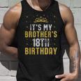 Feliz Es El Cumpleaños Número 18 De Mi Hermano 2007 18 Años Camiseta sin mangas Regalos para él