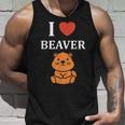 Baby Beavers Minimalist Cute I Love Beaver タンクトップ 彼への贈り物