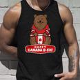 Happy Canada Day 面白いカナダのクマの旗 タンクトップ 彼への贈り物