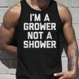 I'm A Grower Not Ahower 面白い言葉 皮肉な男 男性 タンクトップ 彼への贈り物