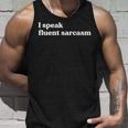 Ipeak Fluentarcasm ユーモアファンのための面白くて機知に富んだグラフィック タンクトップ 彼への贈り物