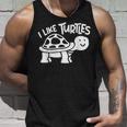 I Like Turtles かわいい 亀 愛 亀 海 動物 好き タンクトップ 彼への贈り物