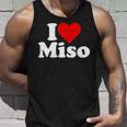 I Love Heart Miso 発酵大豆ペースト ミソスープ タンクトップ 彼への贈り物