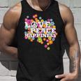 Love Peace Happiness 60年代70年代ヒッピーフラワーパワー タンクトップ 彼への贈り物