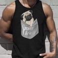Love Pugs かっこいいポケットパグ ペット 犬 グラフィックデザイン タンクトップ 彼への贈り物