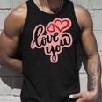 Love You Heart バレンタインデー 好きな人 パートナー 愛 タンクトップ 彼への贈り物