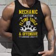 Mechanic Caution Flying Tools 自動車整備士 タンクトップ 彼への贈り物
