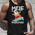 Mele Kalikimaka ハワイアン クリスマス ハワイ サーフィン サンタ タンクトップ 彼への贈り物