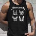 Meowtallica ブラック ホワイト 面白い パロディバンド 猫 子猫 恋人 タンクトップ 彼への贈り物