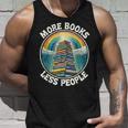 More Books Less People Book Lover Bookworm リーディングブック タンクトップ 彼への贈り物