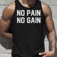 No Pain No Gain Fitness Gym Inspirational Motivation Quotes タンクトップ 彼への贈り物