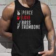 Peace Love Bass トロンボーン楽器 バス トロンボーン奏者 タンクトップ 彼への贈り物