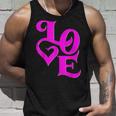 Pink Love ピンクカラーグラフィック タンクトップ 彼への贈り物