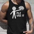 Plz Use Itarcatic Use Your Brain Cynicalays タンクトップ 彼への贈り物