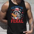 Red And Feral 4Th Of July ユーモア キッズ アメリカ タンクトップ 彼への贈り物