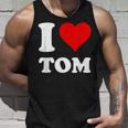 Red Heart I Love Tom タンクトップ 彼への贈り物